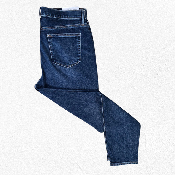 LOFT Dark Wash Classic High Waisted Stretch Classic Ankle Skinny Jeans Size 32 - Picture 7 of 9